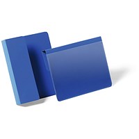 Durable Hanging Ticket Holder Label Pocket Document Pouch, A6, Blue, Pack of 50 Durable Hanging Ticket Holder Label Pocket Document Pouch, A6, Blue, Pack of 50