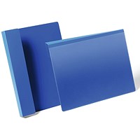 Durable Hanging Ticket Holder Label Pocket Document Pouch, A4, Blue, Pack of 50 Durable Hanging Ticket Holder Label Pocket Document Pouch, A4, Blue, Pack of 50