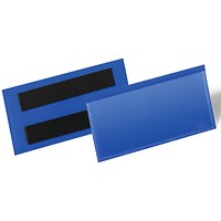 Durable Magnetic Ticket Holder Document Pockets, 100 x 38mm, Blue, Pack of 50 Durable Magnetic Ticket Holder Document Pockets, 100 x 38mm, Blue, Pack of 50