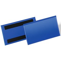 Durable Magnetic Ticket Holder Document Pockets, 150 x 67mm, Blue, Pack of 50 Durable Magnetic Ticket Holder Document Pockets, 150 x 67mm, Blue, Pack of 50