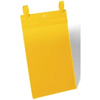 Durable Strap Ticket Holder Document Pocket, Portrait, A4, Yellow, Pack of 50 Durable Strap Ticket Holder Document Pocket, Portrait, A4, Yellow, Pack of 50