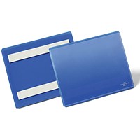 Durable Adhesive Ticket Holder Label Pouch Document Pockets, A6, Blue, Pack of 50 Durable Adhesive Ticket Holder Label Pouch Document Pockets, A6, Blue, Pack of 50