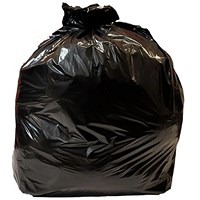 Extra Heavy Duty Refuse Sacks 457 x 838 x 1016mm 200 Gauge Black (Pack 100) -