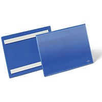 Durable Adhesive Ticket Holder Label Pouch Document Pockets, A5, Blue, Pack of 50 Durable Adhesive Ticket Holder Label Pouch Document Pockets, A5, Blue, Pack of 50