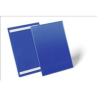 Durable Adhesive Ticket Holder Label Pouch Document Pockets, A4, Blue, Pack of 50 Durable Adhesive Ticket Holder Label Pouch Document Pockets, A4, Blue, Pack of 50