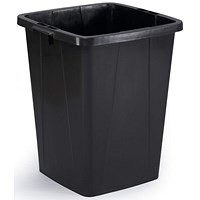 Durable Durabin Square Bin, 90 Litre, Black