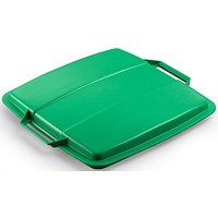 Durable Durabin Square Recycling Bin Lid, Food & Freezer Safe, 90 Litre, Green Durable Durabin Square Recycling Bin Lid, Food & Freezer Safe, 90 Litre, Green