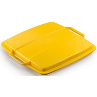 Durable Durabin Square Recycling Bin Lid, Food & Freezer Safe, 90 Litre, Yellow Durable Durabin Square Recycling Bin Lid, Food & Freezer Safe, 90 Litre, Yellow