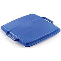 Durable Durabin Square Recycling Bin Lid, Food & Freezer Safe, 90 Litre, Blue Durable Durabin Square Recycling Bin Lid, Food & Freezer Safe, 90 Litre, Blue
