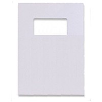GBC Binding Covers with Window, 250gsm, White, A4, Leathergrain, Pack of 25 Pairs
