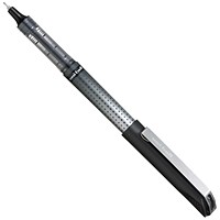 Uni-Ball EYE Needlepoint UB-185S Rollerball Pen 0.5mm Tip Black Plastic Free Packaging (Pack 12) -
