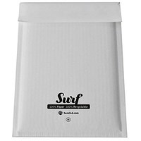 Surf All Paper Padded Mailing Envelopes Size C(0) 100% Recyclable Internal Size 150mm x 207.5mm White (Box 200) - HONEYC0