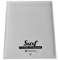Surf All Paper Padded Mailing Envelopes Size H(5) 100% Recyclable Internal Size 270mm x 360mm White (Box 100) - HONEYH5