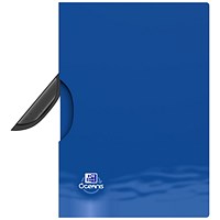Oxford Oceanis A4 Clip File, 2.5mm Spine, Blue -