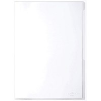 Durable A4 Plastic Cut Flush Document Wallet Folder, Clear, Pack of 10 Durable A4 Plastic Cut Flush Document Wallet Folder, Clear, Pack of 10