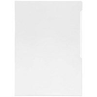 Durable A3 Plastic Cut Flush Document Wallet Folder, Clear, Pack of 10