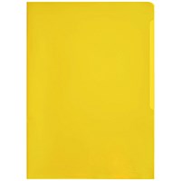 Durable A4 Cut Flush Document Wallet Folders, Yellow, Pack of 100