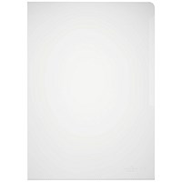 Durable A4 Plastic Cut Flush Document Wallet Folder, Clear, Pack of 100 Durable A4 Plastic Cut Flush Document Wallet Folder, Clear, Pack of 100