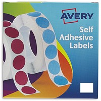 Avery Labels in Dispenser Rectangular 19x25mm White (Pack 1200 Labels) 24-421