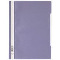 Durable A4 Clear View Folder, Purple, Pack of 50