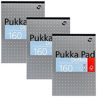 Pukka Pads Metallic Refill Pad, A4, 5mm Dotted Grid, 160 Pages, Green, Pack of 3