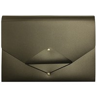 Expanding File 13 Pocket Triangle Flap Black