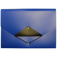 Expanding File 13 Pocket Triangle Flap Blue