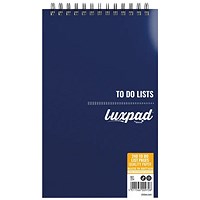 Silvine Luxpad Wirebound Things To-Do Book 203 x 127mm 240 Pages Ruled Blue (Pack 5) -