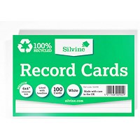 Silvine 100 Recycled Flash Revision Cards 152 x 104mm Ruled (Pack 10) -