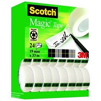 Scotch Magic Tape Value Pack 19mm x 33m Roll (Pack 24) -