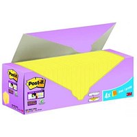 Post-it Super Sticky Notes 76x76mm Canary Yellow Promo Pack 90 Sheets per Pad (Pack 20 + 4 Free) - 7100236613