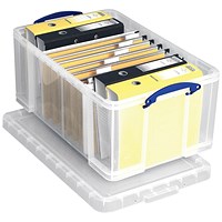 Really Useful Storage Box, 64 Litre, Clear