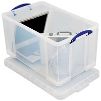 Really Useful Storage Box, 84 Litre, Clear