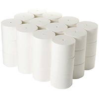 2Work Micro Twin Coreless Toilet Rolls, 2-Ply, 800 Sheets, Pack of 36