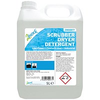 2Work Low Foam Scrubber Dryer Detergent Fragrance-Free 5 Litre