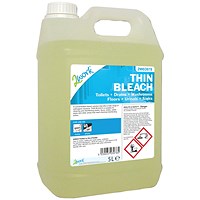 2Work Thin Bleach, 5 Litres