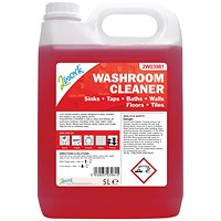 2Work Concentrated Odourless Washroom Cleaner, 5 Litres