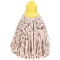 2Work Twine Rough Socket Mop 12oz Yellow (Pack of 10) 2W04294