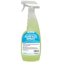 2Work Antibacterial Surface Spray, 750ml, Pack of 6