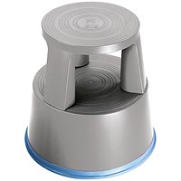 2Work Plastic Step Stool with Non-Slip Rubber Base 430mm Light Grey 2W04997 2Work Plastic Step Stool with Non-Slip Rubber Base 430mm Light Grey 2W04997