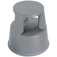 2Work Plastic Step Stool with Non-Slip Rubber Base 430mm Dark Grey 2W04998