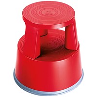 2Work Plastic Step Stool with Non-Slip Rubber Base 430mm Red T7/Red 2W04999