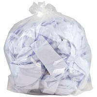 2Work Medium Duty Polythene Bags, 90 Litre, Clear, Pack of 250 2Work Medium Duty Polythene Bags, 90 Litre, Clear, Pack of 250