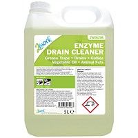 2Work Enzyme-Based Drain Cleaner 5 Litre Bulk Bottle