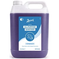 2Work BioTech All Purpose Sanitiser Unscented 5L Pack of 2