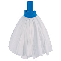 2Work Big White Mop Head Blue Pack of 10 2W10497