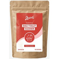 2Work Daily Toilet Cleaner Refill Jasmine/Violet Pack of 10