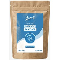 2Work Surface Sanitiser Refill Fragrance Free Pack of 10
