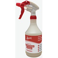 2Work Bio Washroom Cleaner Empty Trig Spray Bottle 750ml Red