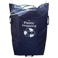 2Work Tidy Sack Plastic Strapping in Vinyl Blue